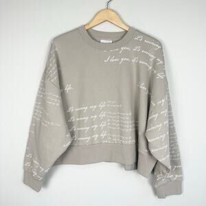 Taylor Swift I Love You It’s Ruining My Life Boxy Cropped Crewneck Medium EUC